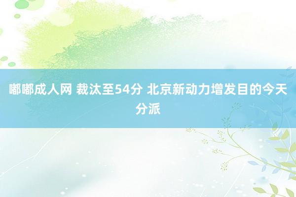 嘟嘟成人网 裁汰至54分 北京新动力增发目的今天分派