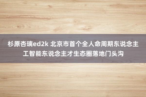 杉原杏璃ed2k 北京市首个全人命周期东说念主工智能东说念主才生态圈落地门头沟