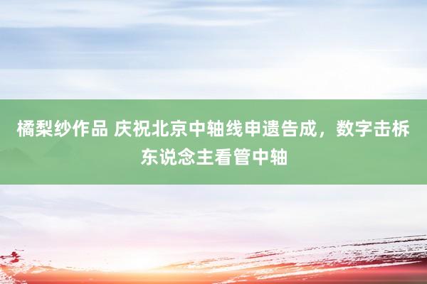 橘梨纱作品 庆祝北京中轴线申遗告成，数字击柝东说念主看管中轴