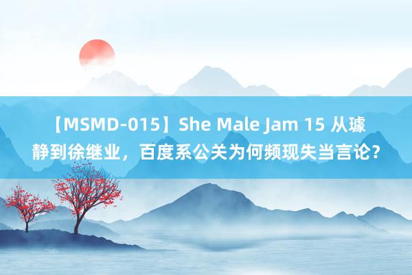 【MSMD-015】She Male Jam 15 从璩静到徐继业，百度系公关为何频现失当言论？