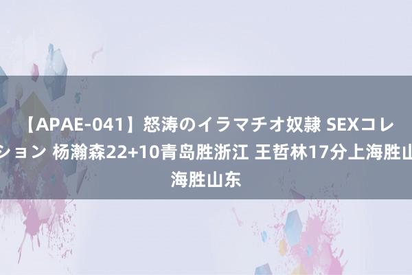 【APAE-041】怒涛のイラマチオ奴隷 SEXコレクション 杨瀚森22+10青岛胜浙江 王哲林17分上海胜山东