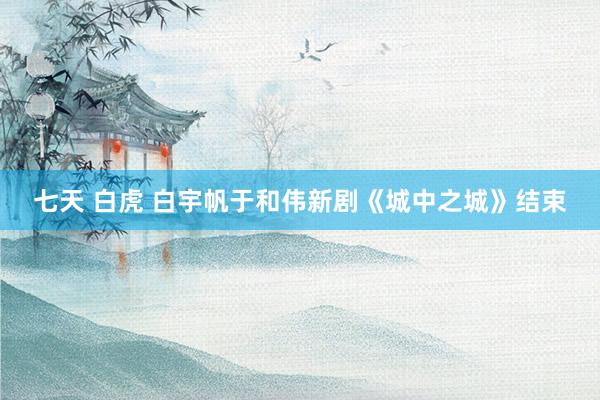 七天 白虎 白宇帆于和伟新剧《城中之城》结束