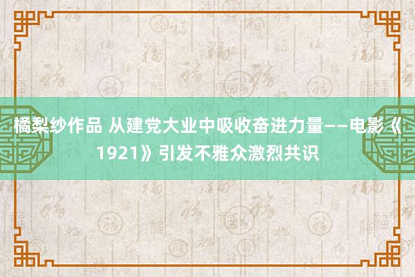 橘梨纱作品 从建党大业中吸收奋进力量——电影《1921》引发不雅众激烈共识